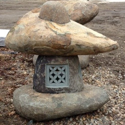 Natural Stone Lantern - Outdoor Decor