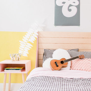 Minimo Bedroom Maple/ Pink