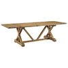 Den Extendable Pine Wood Dining Table, Brown