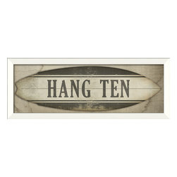 The Artwork Factory - Hang Ten Surfboard Sign Print - Prints And Posters
