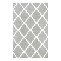 Moroccan Trellis Hand Hooked Area Rug, 7'6"x9'6"