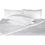 Smart Silk - Queen Comforter And Queen Pillow Protectors, Bundle, White - You will experience Total Protection as SmartSilk™ is certified asthma & allergy friendly. Your entire bed will be elegantly fitted with bedding that ensures you a proven barrier against allergens, dust mites & pet dander.