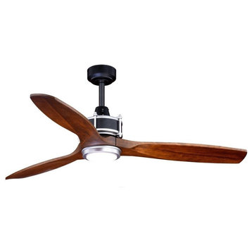 Vaxcel - Curtiss 1-Light Ceiling Fan in Industrial Style 21.75 Inches Tall and