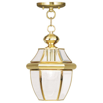 Monterey Outdoor Chain-Hang Light, Antique Brass, Polished Brass