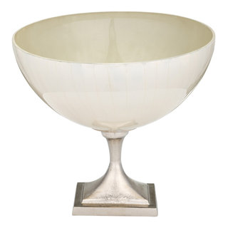 Buy Deco 79 Glass Bowl Metal Stand, 20 By 9-Inch, Brown Online in | Sharaf DG