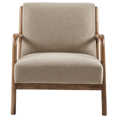 INK+IVY Novak Mid-Century Modern Accent Armchair, Natural Taupe