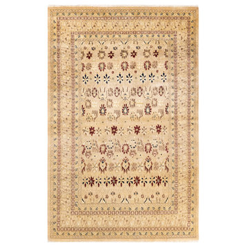 Mogul, One-of-a-Kind Hand-Knotted Area Rug Yellow, 6'0"x9'6"
