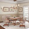 5-Piece 42x42 Caster Dining Set Laminate Table Top & Stone Caster Chairs