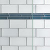 Vinesse Lux Frameless Sliding Shower Door, Fits 57-59", Brushed Nickel, Aquaglid