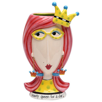 Beauty Queen Vase Or Make Up Brush Holder