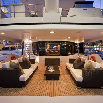Yachts Living Room Area With Surround Sound Design in Palm Beach County
