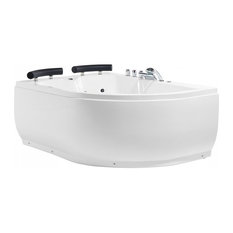 Paradiso Corner Whirlpool Bathtub, Right Hand