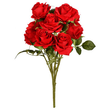 Vickerman 17.5" Red Rose Bush
