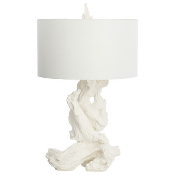 Driftwood Table Lamp, Wh