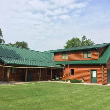 Retrofit 5" Gutter InstallationOn Cabin Northern Minnestoa