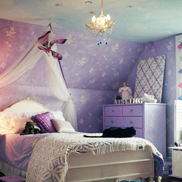Faux Painted Butterfly Little Girls Room in NJ