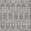 Moroccan HYPE Boho Vintage Diamond Runner Rug, Gray/Ivory, 2 X 8