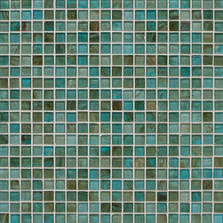 Mantra Square Mosaic in Sari Blue Gloss - Mosaic Tile