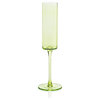 Foligno Champagne Flutes, Light Green, Set of 6