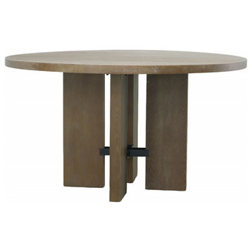 Fraser Round Dining Table, Brown