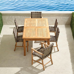 Isola 7 pc Rectangular Dining Set - Outdoor Dining Furniture