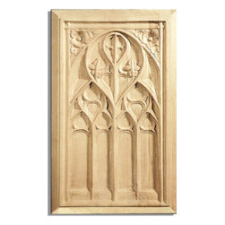 Inviting Home Inc. - Gothic Door Panel, Cherry Wood - Wall Accents