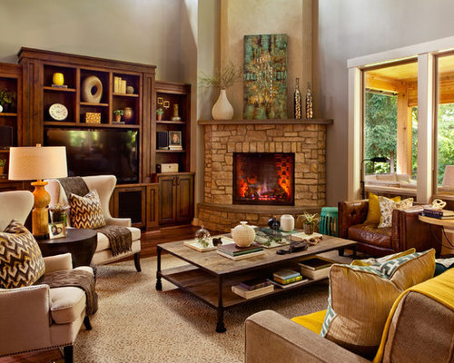  Living  Room  Corner  Fireplace  Houzz