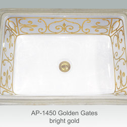 Hand Painted Undermounts by Atlantis Porcelain - Bathroom Sinks