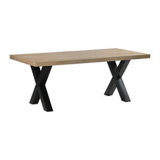 Essential Steel and Wood Dining Table