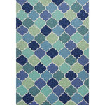 KAS - KAS Harbor 4238 Ivory/Blue Serafina Area Rug, 5'x7'6" - Keep it trendy outdoors or brighten up the indoors with one of our finely-crafted Harbor rugs. This collection is hand-hooked in China of UV-treated polypropelene. These rugs stay in tune with today's home decor trends and bring a touch of sophistication to your living space.