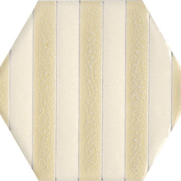 Sisters Ceramic Tile Collection, Hexagon-Stripe Foggy Mountain