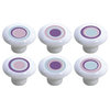 6 Pink Purple Blue Retro Circles Ceramic Knobs