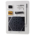 WineHive - Wall Mount Hardware Kit for WineHive Cell Storage System - 5 Cell Kit (Black) - Made of anodized recyclable aluminum, WineHive's modular and modern design is fully customizable to fit your space in style.