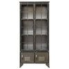 Metal Cabinet With 3 Shelves and 4 Doors, Black