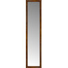 17"x69" Custom Framed Mirror, Light Brown