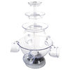 3-Tier Party Drink Dispenser 1.5-Gallon Punch Fountain LED Light Base, 5 Cups