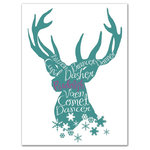 DDCG - Modern Teal Reindeer Canvas Wall Art, 12"x16" - Spread holiday cheer this Christmas season by transforming your home into a festive wonderland with spirited designs. This 12x16 Modern Teal Reindeer Canvas Wall Art makes decorating for the holidays and cultivating your Christmas style easy. With durable construction and finished backing, our Christmas wall art creates the best Christmas decorations because each piece is printed individually on professional grade tightly woven canvas and built ready to hang. The result is a very merry home your holiday guests will love.