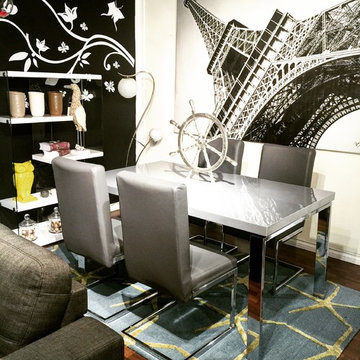 A Modern + Transition Crossover Dining & Living Space