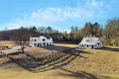 Design ideas for a country house exterior in Atlanta.
