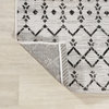 Ourika Moroccan Geometric Indoor/Outdoor Rug, Cream/Black, 2x10
