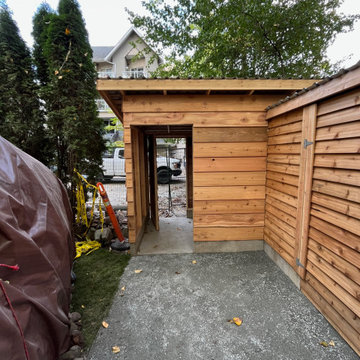 AFTER - Firewood shed with pass through to the parking lot