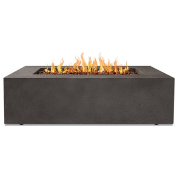Bowery Hill Contemporary 50.5" x 32.5" Natural Gas Fire Table in Glacier Gray