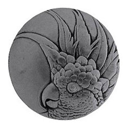 Inviting Home Inc. - Large Cockatoo Knobs, Right, Brilliant Pewter - Cabinet And Drawer Knobs
