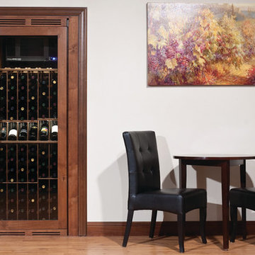 Closet converted to Closet Wine Cabinet