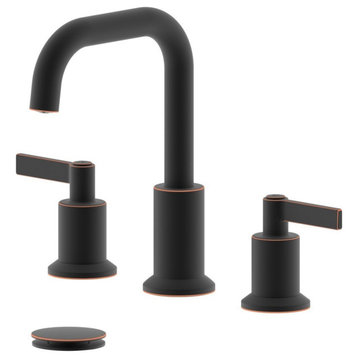 Kadoma Double Handle Oil Rubbed Bronze Faucet, Drain Assembly With Overflow