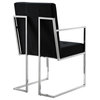 Phoebe Tufted Dining Chairs With Square Arms, Set of 2, Black Velvet