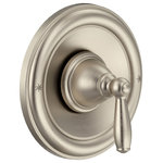 Moen - Moen Brantford Brushed Nickel Posi-Temp(R Valve Trim T2151BN - With intricate architectural features that transcend time, Brantford faucets and accessories give any bath a polished, traditional look. Classic lever handles, a tapered spout and globe finial give this collection universal appeal.