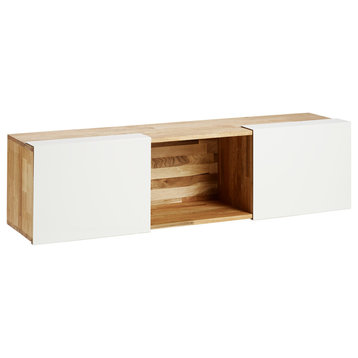 Mash Lax Wall Mounted 3X Solid Wood Shelf