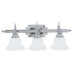Livex Lighting - Livex Lighting 1283-05 French Regency - Three Light Bath Vanity - The goal of Livex Lighting is to provide the higheFrench Regency Three Chrome White Alabast *UL Approved: YES Energy Star Qualified: n/a ADA Certified: n/a  *Number of Lights: Lamp: 3-*Wattage:100w A19 Medium Base bulb(s) *Bulb Included:No *Bulb Type:A19 Medium Base *Finish Type:Chrome