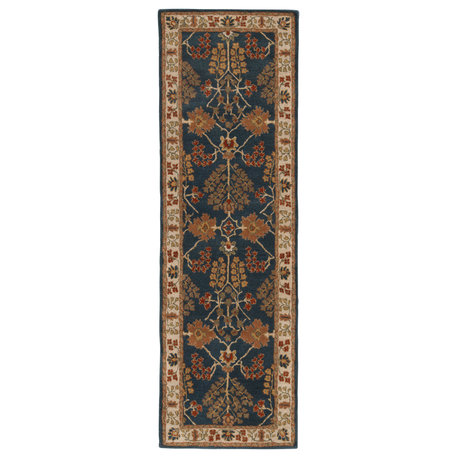 Jaipur Living Chambery Handmade Floral Blue/ Multicolor Runner Rug, 2'6"X8'